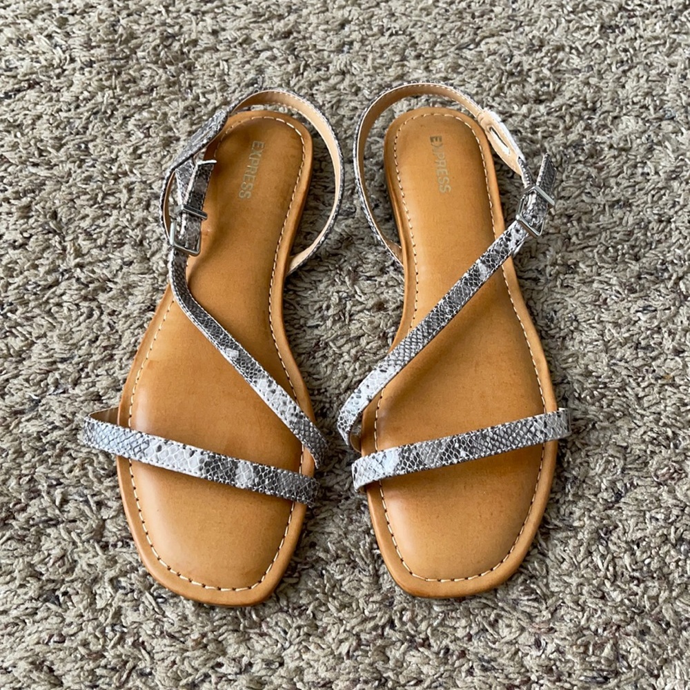 Express Snake Print Sandals 9